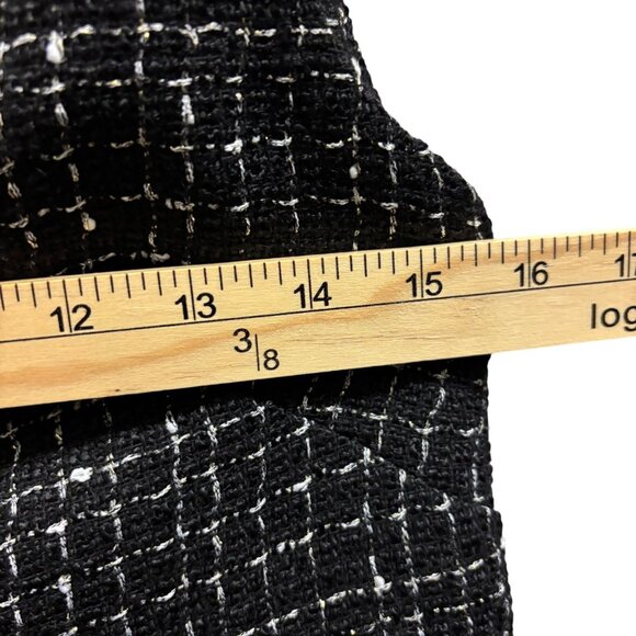 Maeve Anthropologie Sequin Embellished V-Neck Tweed Mini Dress Black Size XS - Picture 6 of 8